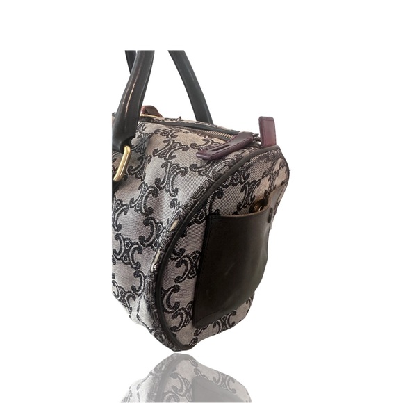 Celine Triomphe Boston Bag Black Canvas/Leather - Pre-loved - Picture 10 of 17